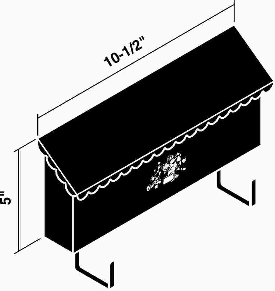 Mailbox Horizontal Black Satin 1