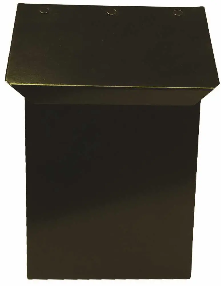 Mailbox Vertical Hardened Steel Black Satin 1