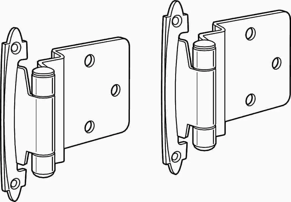 Anvil Mark&Reg; 3-8 In. Self Closing Cabinet Hinge 1 Pair Antique Brass 1