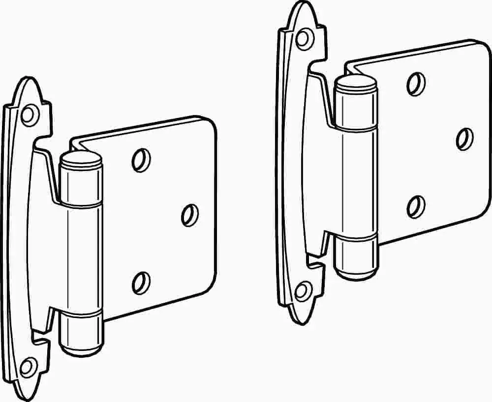 Anvil Mark&Reg; Self Closing Flush Hinge Brass 1
