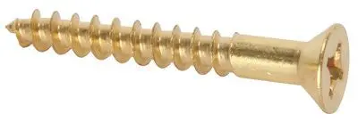 Phillips Flat Head Brass Wood Screws #10 X 1-1-2 In., 100 Per Pack 1