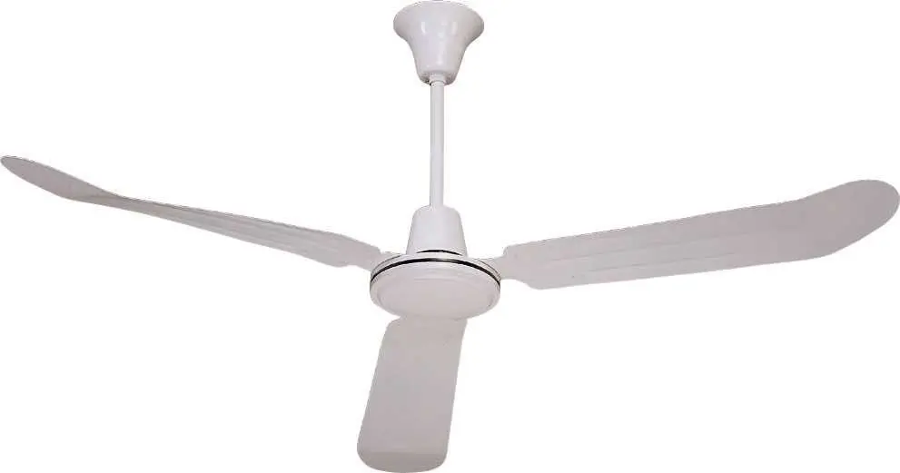 Bala&Reg; Industrial Ceiling Fan With Three Blades, 56 In., White On White 1