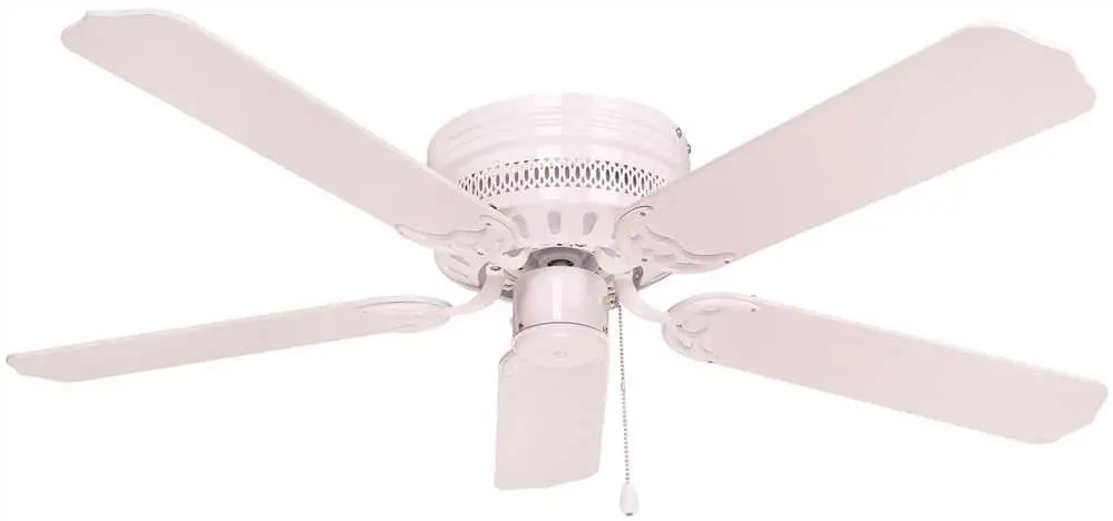 Bala&Reg; Light Kit Adaptable Hugger Ceiling Fan, 52 In., With Reversible White And White Washed Blades, White 1