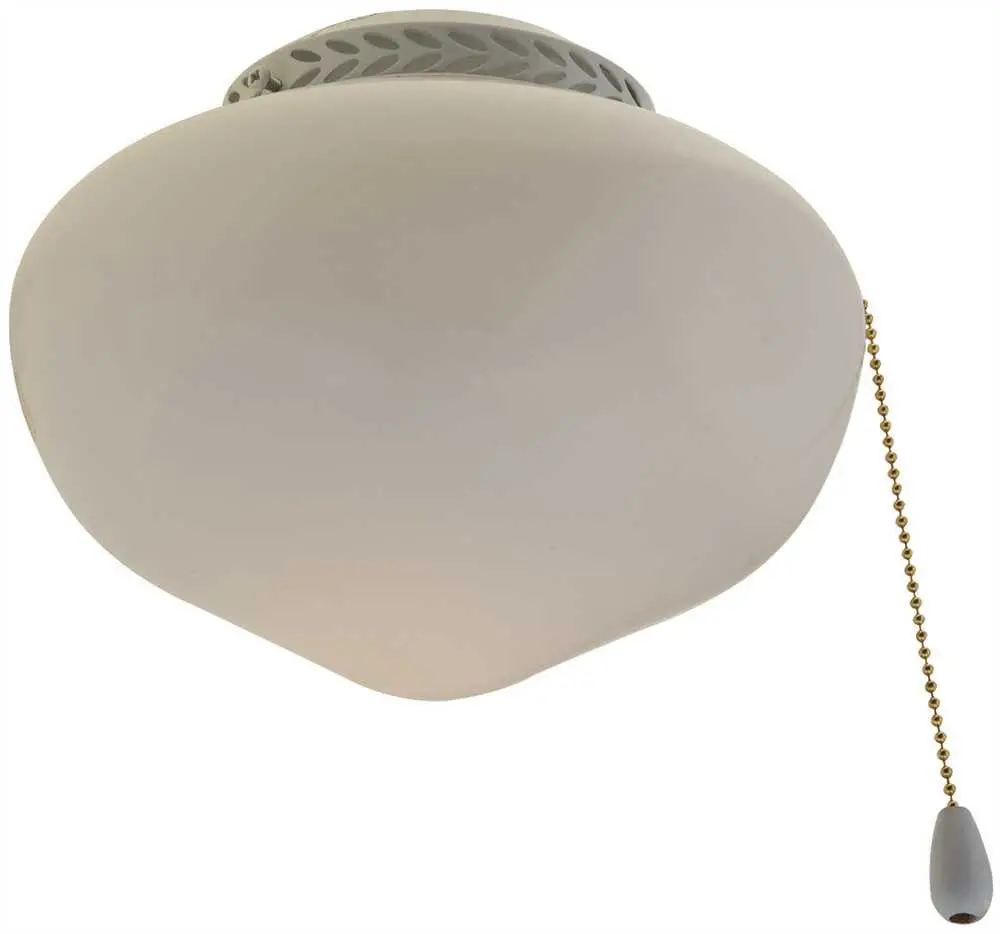 Schoolhouse Globe Ceiling Fan Light Kit, One 60 Watt Incandescent Candelabra Base Bulb, 8-1-2", White 1
