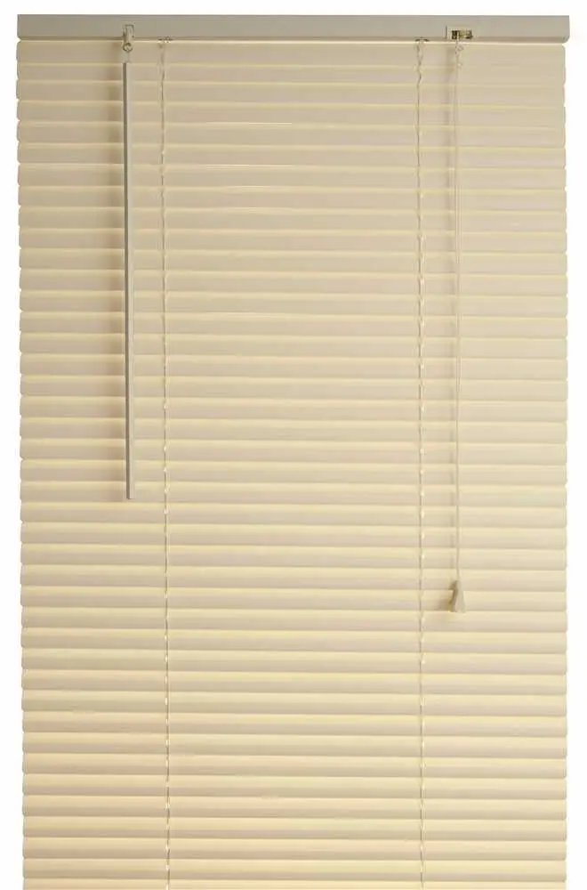 Designer's Touch&Trade; 1-Inch Vinyl Mini Blinds, Alabaster, 37X72" 1