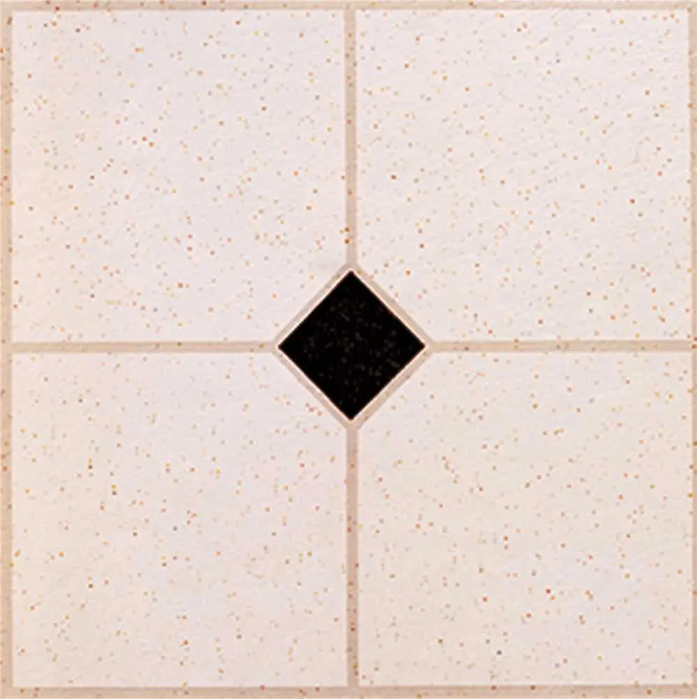 Winton&Reg; Self-Adhesive Vinyl Floor Tile, Gray And Black, 12X12 In., 1.1 Mm 1