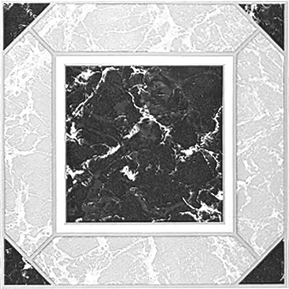 Winton&Reg; Self-Adhesive Floor Tile, Black-Gray, 12X12 In., 1.1 Mm 1