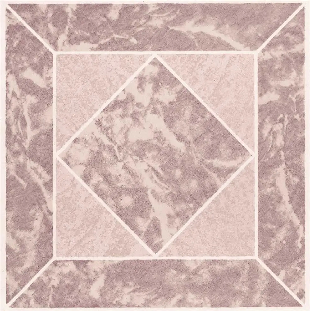 Winton&Reg; Self-Adhesive Vinyl Floor Tile, Rose Marble, 12X12 In., 1.1 Mm 1