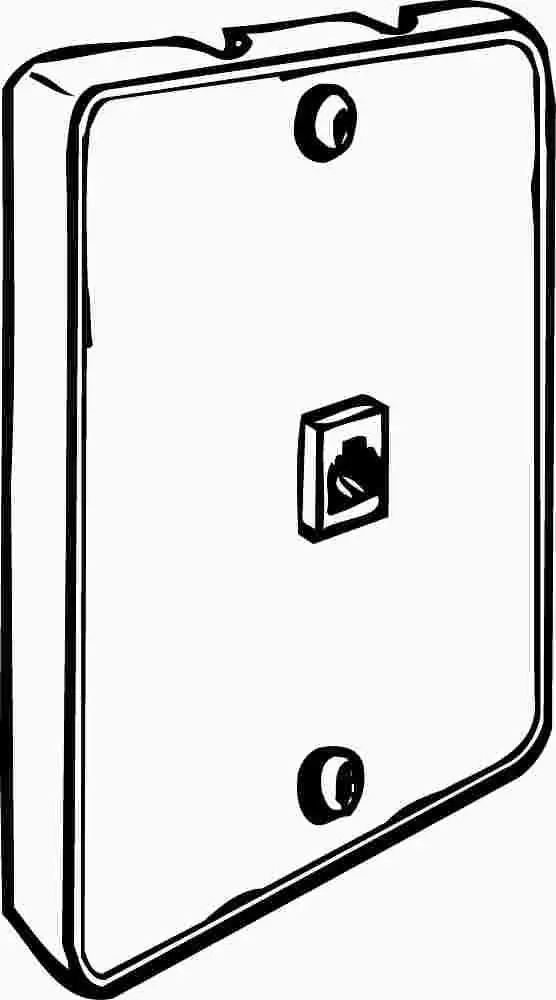 Modular Wall Phone Jack 1