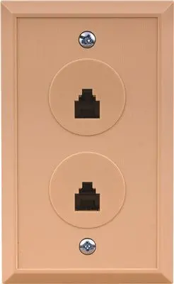 Telephone Duplex Jack Ivory 1