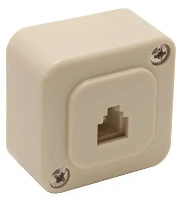 Telephone Surface Mount Jack Beige 1