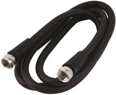 Preferred Industries&Trade; Connector Ends Coaxial Cable, 75 Ohm, 3 Ft., Black 1