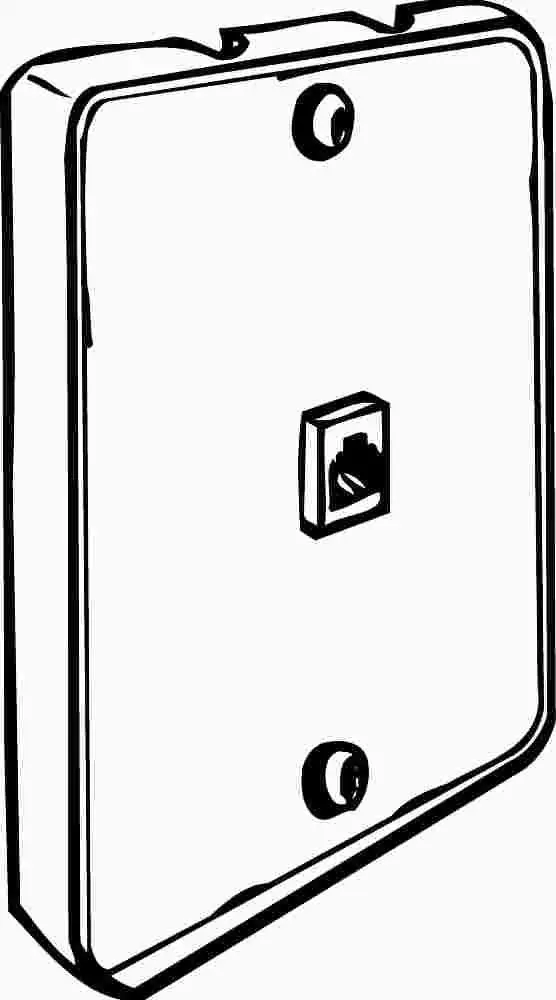 Wall Phone Jack White 1