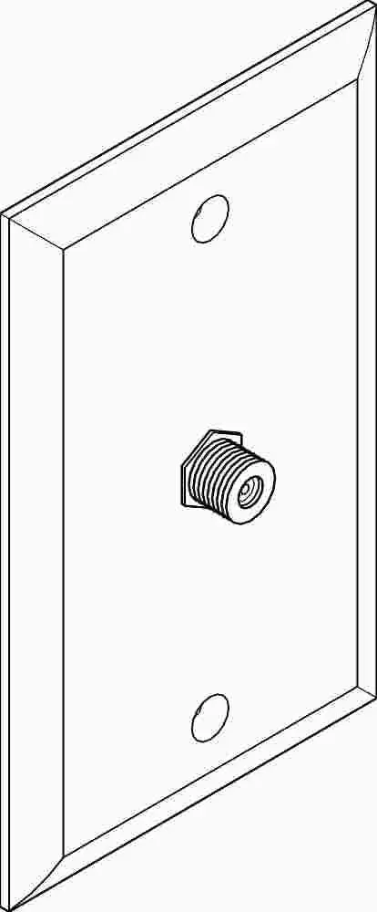 Coaxial Wall Plate Ivory 1
