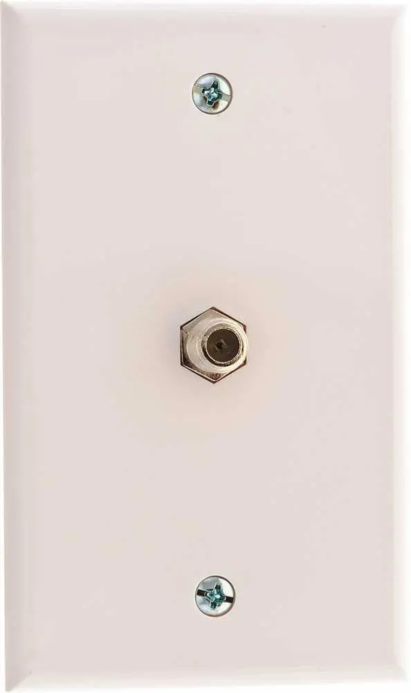 Coaxial Wall Plate White 1