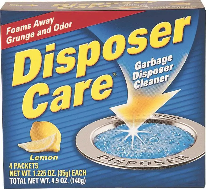 Disposer Care&Reg; Garbage Disposal Cleaner, Lemon Scent, 4 Packets Per Box 1