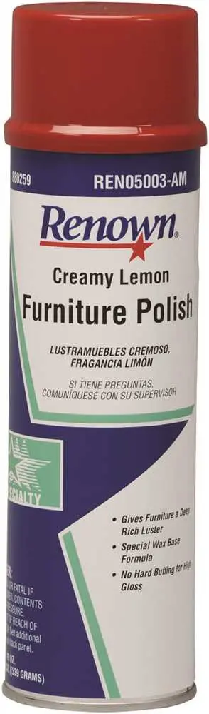 Renown&Reg; Furniture Polish Creamy Lemon Aerosol 18 Oz. 1