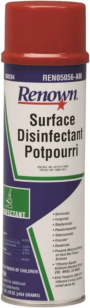 Renown&Reg; Surface-Air Disinfectant And Deodorant, Potpourri Scent, Aerosol 1