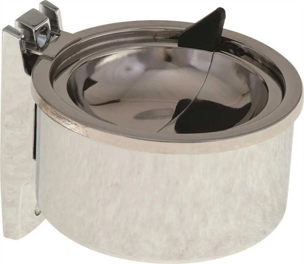 Impact Wall-Mounted Metal Ashtray, 2-5-16X4 In. 1