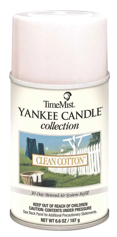Timemist&Reg; Yankee Candle&Reg; Collection, Air Freshener, Metered Refill, Clean Cotton&Reg;, 6.6 Oz. 1