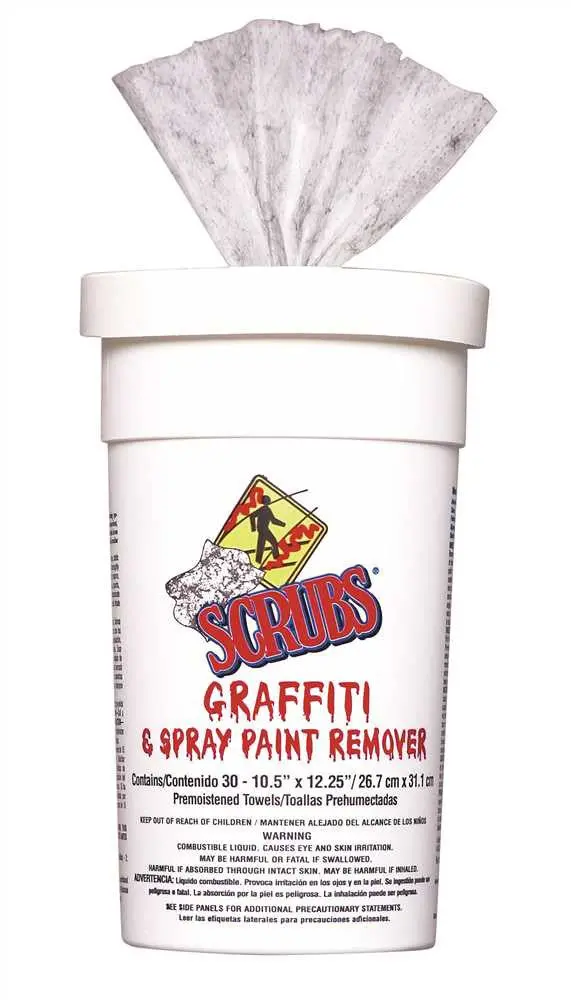 Scrubs Graffiti And Spray Paint Remover Towel 30 Count 1