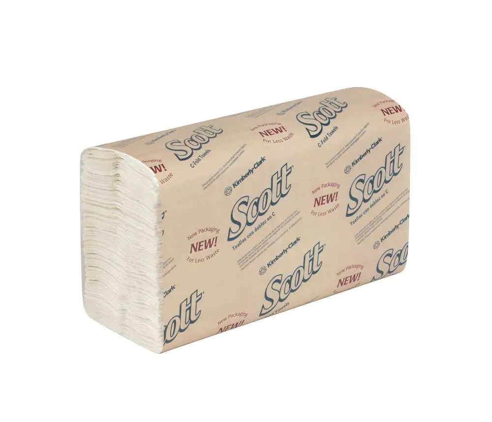 Scott&Reg; C-Fold Paper Towels, 1-Ply, White, 200 Towels Per Pack, 12 Packs Per Case 1