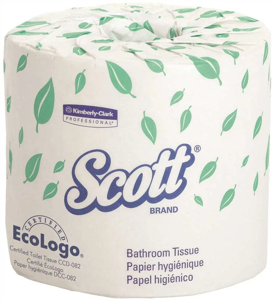 Scott&Reg; Standard Roll 2-Ply Bath Tissue, White, 4.1X4.0", 550 Sheets Per Roll, 80 Rolls Per Case 1