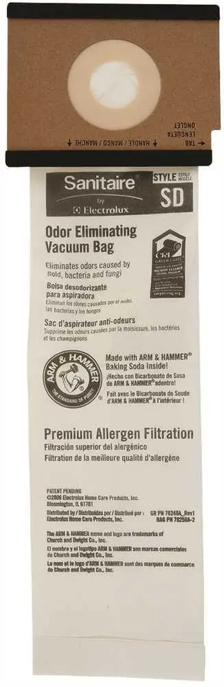 Sanitaire&Reg; Replacement Bags, For Duralux Model Sc9180a, 5 Per Pack 1