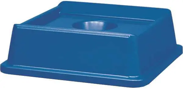 Untouchable&Reg; Bottle And Can Recycling Container Top For 50-Gallon Containers, Blue, 20-1-8X20-1-8X6-1-4" 1