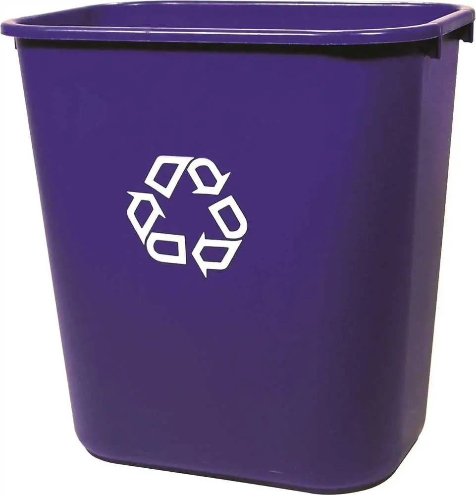 Rubbermaid&Reg; Commercial Desk-Side Recycling Container, Blue, 28-1-8 Quarts 1
