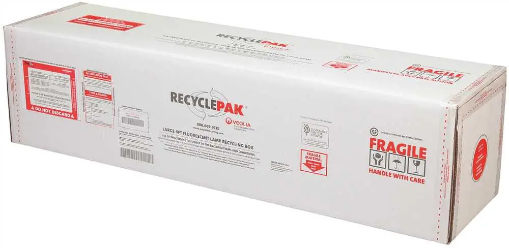 Recyclepak&Reg; Prepaid Lamp Recycling Box, 12 X 12 X 48 In. 1