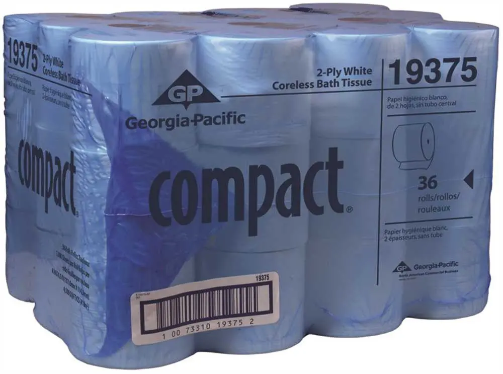 Georgia-Pacific&Reg; Compact&Reg; Coreless Bath Tissue, White, 2-Ply, 36 Rolls Per Case 1