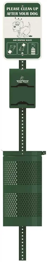 Poopy Pouch Pet Waste Disposal System, With Channel Post 1