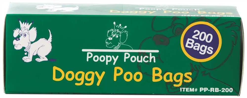 Poopy Pouch Universal Pet Waste Disposal Replacement Bags, 200 Bags Per Roll, 10 Rolls Per Case 1