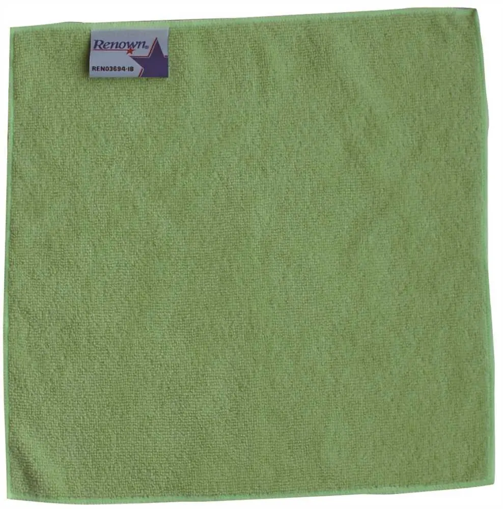 Renown&Reg; Microfiber Cloth, Green, 12 X12 In. 1