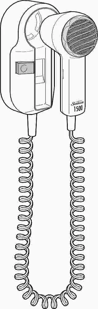Sunbeam Hair Dryer, 9.6-12.5 Amps 1