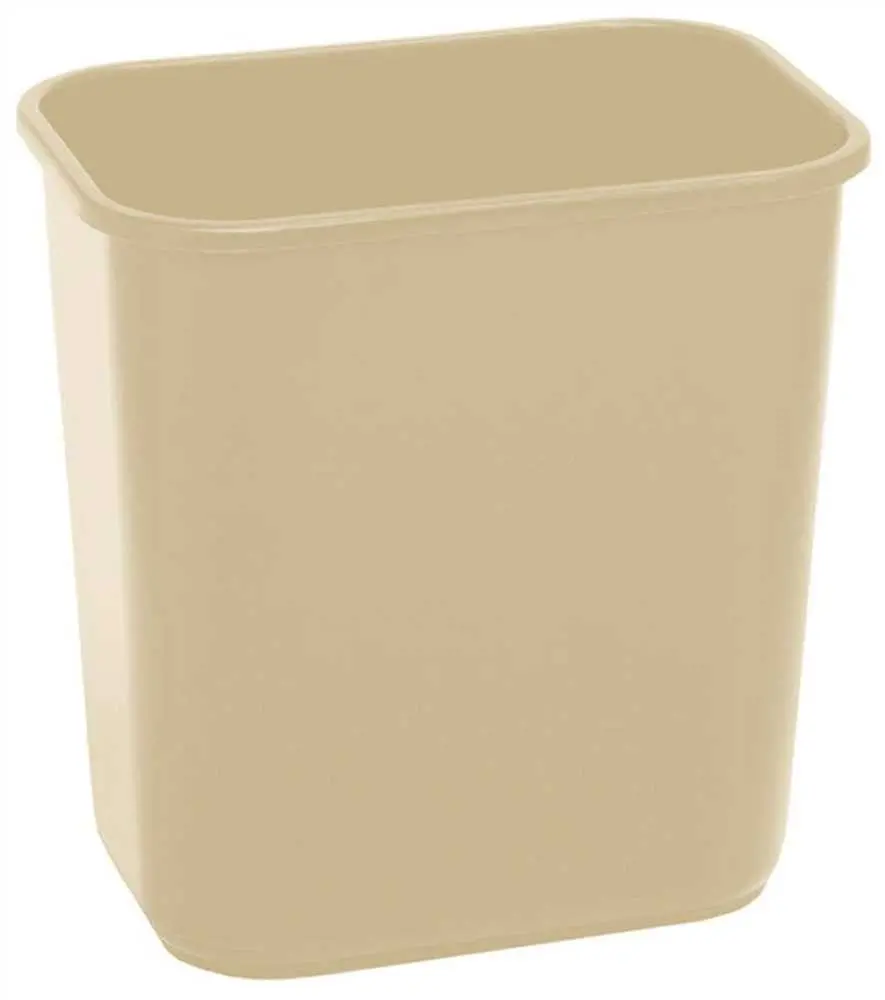 Cmc&Reg; Rectangular Trash Can, Beige, 13-5-8 Quarts 1