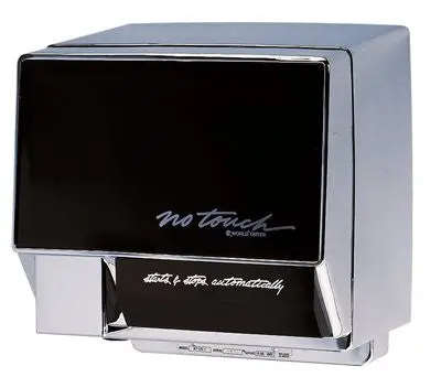 World Dryer Brushless Hand Dryer, Chrome, 11.6X10.9X7.5 In., 120 Volts, 17 Amps 1