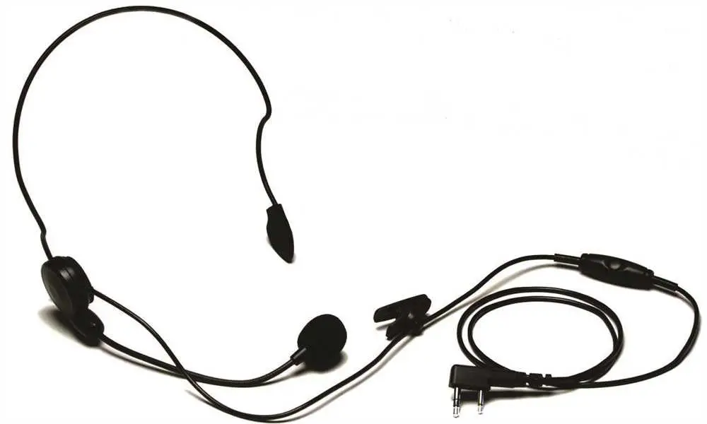 Clip Microphone Headset With Behind The Head Earphone 1