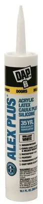 Dap&Reg; Alex Plus&Reg; Acrylic Latex Plus Silicone Caulk, White, 10.1 Oz 1