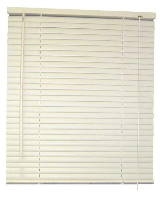 Designer's Touch&Trade; 1-Inch Vinyl Mini Blinds, Alabaster, 69X64" 1