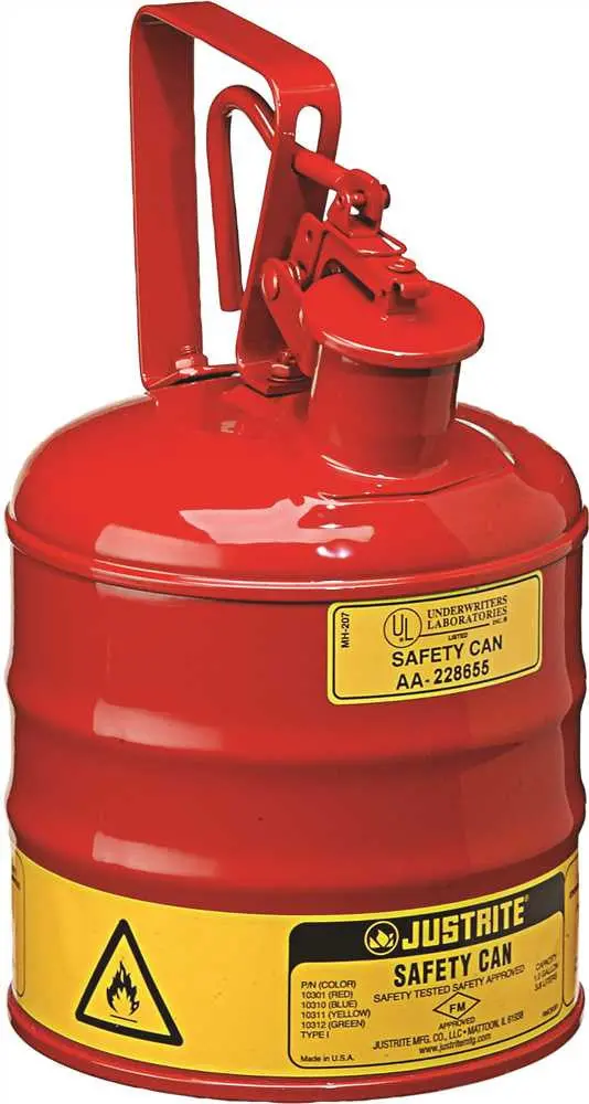 Type 1 Red Steel Safety Can For Flammables 1 Gallon 1
