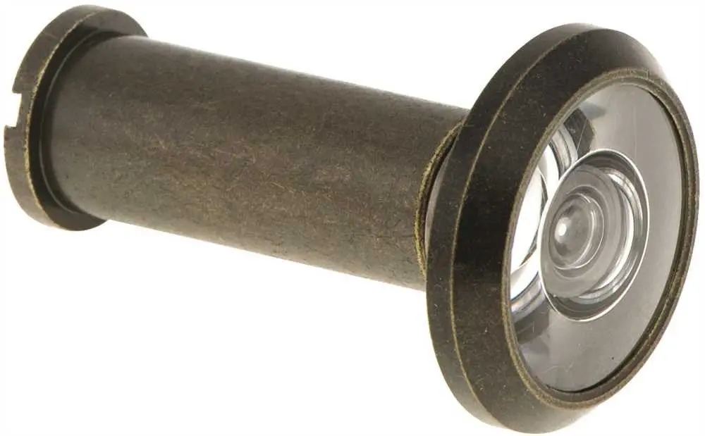 Anvil Mark&Reg; Door Viewer, 180 Deg Antique Brass , 1-2 In. Hole, Fits 1-3-8 In. To 2 In. Door 1
