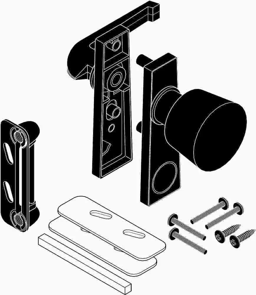 Storm Door Knob 1-3-4" Black 1