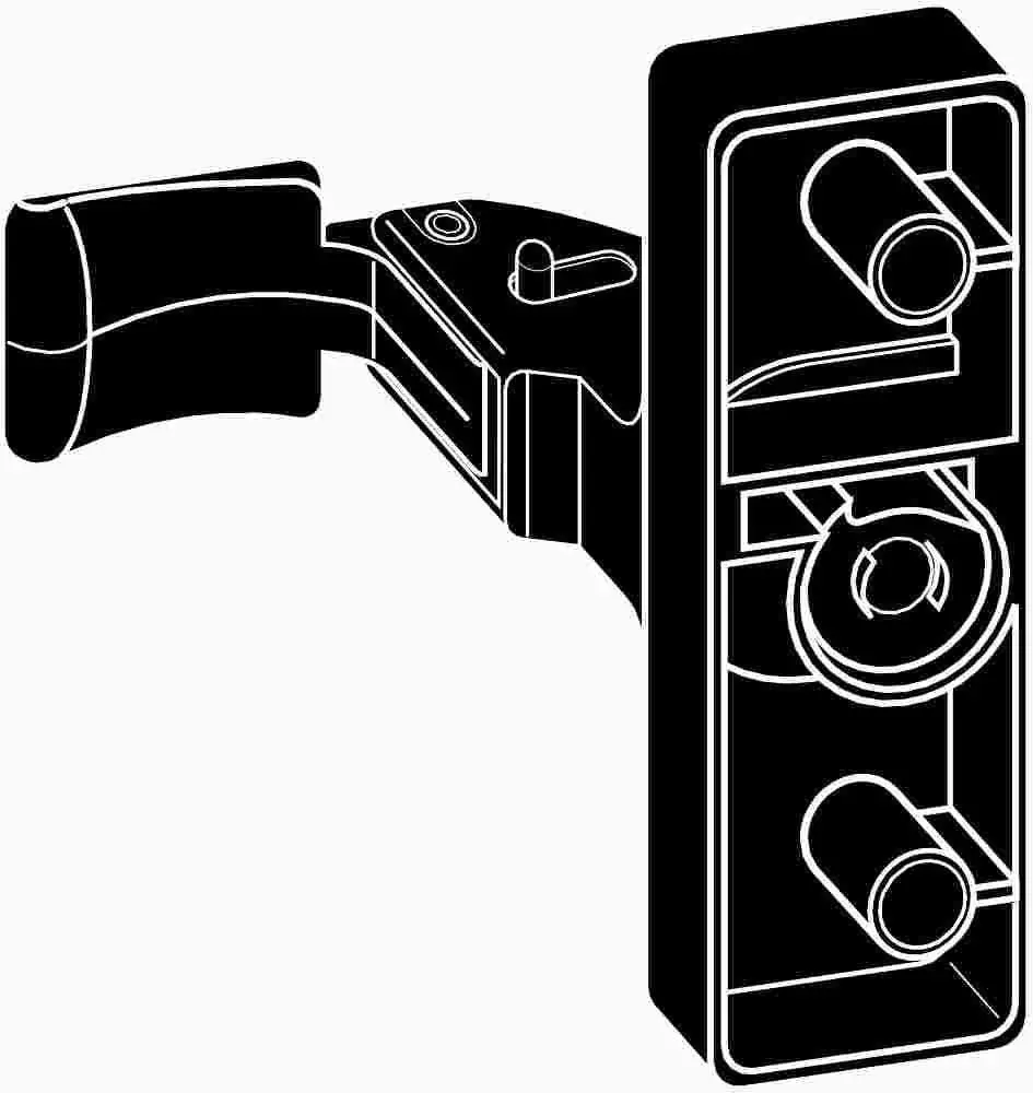Storm Door Latch 1-3-4" Black 1