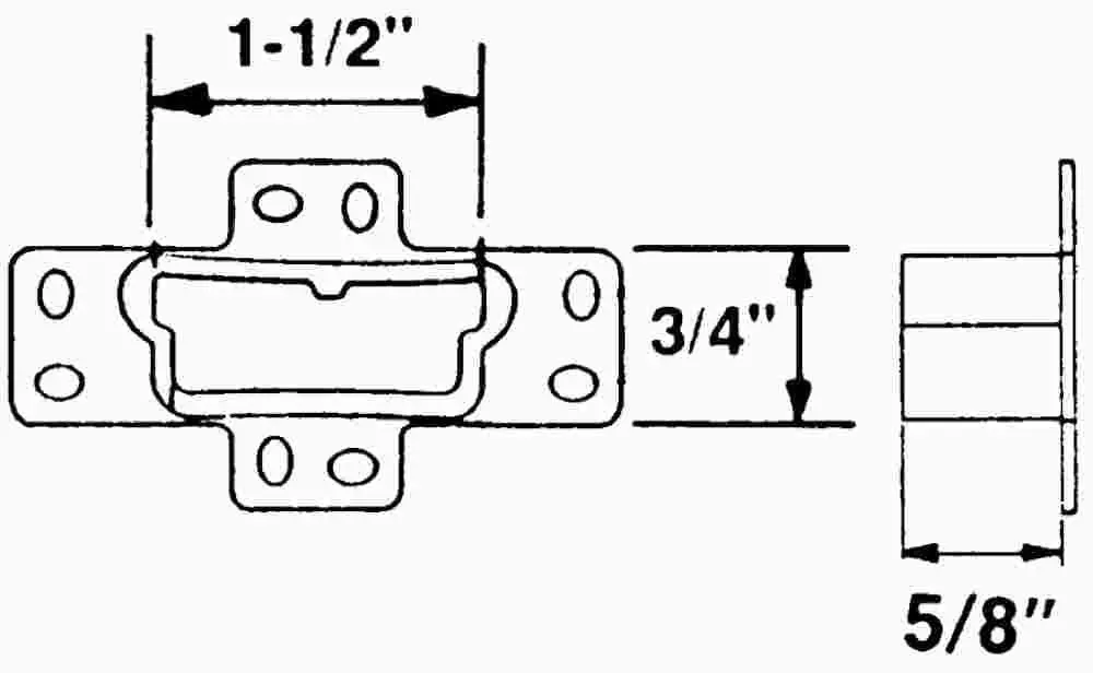Drawer Track Rear Guide For 1-1-2 In. Rails 1