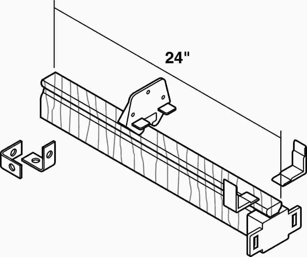 Wood Drawer Slide 24" 1