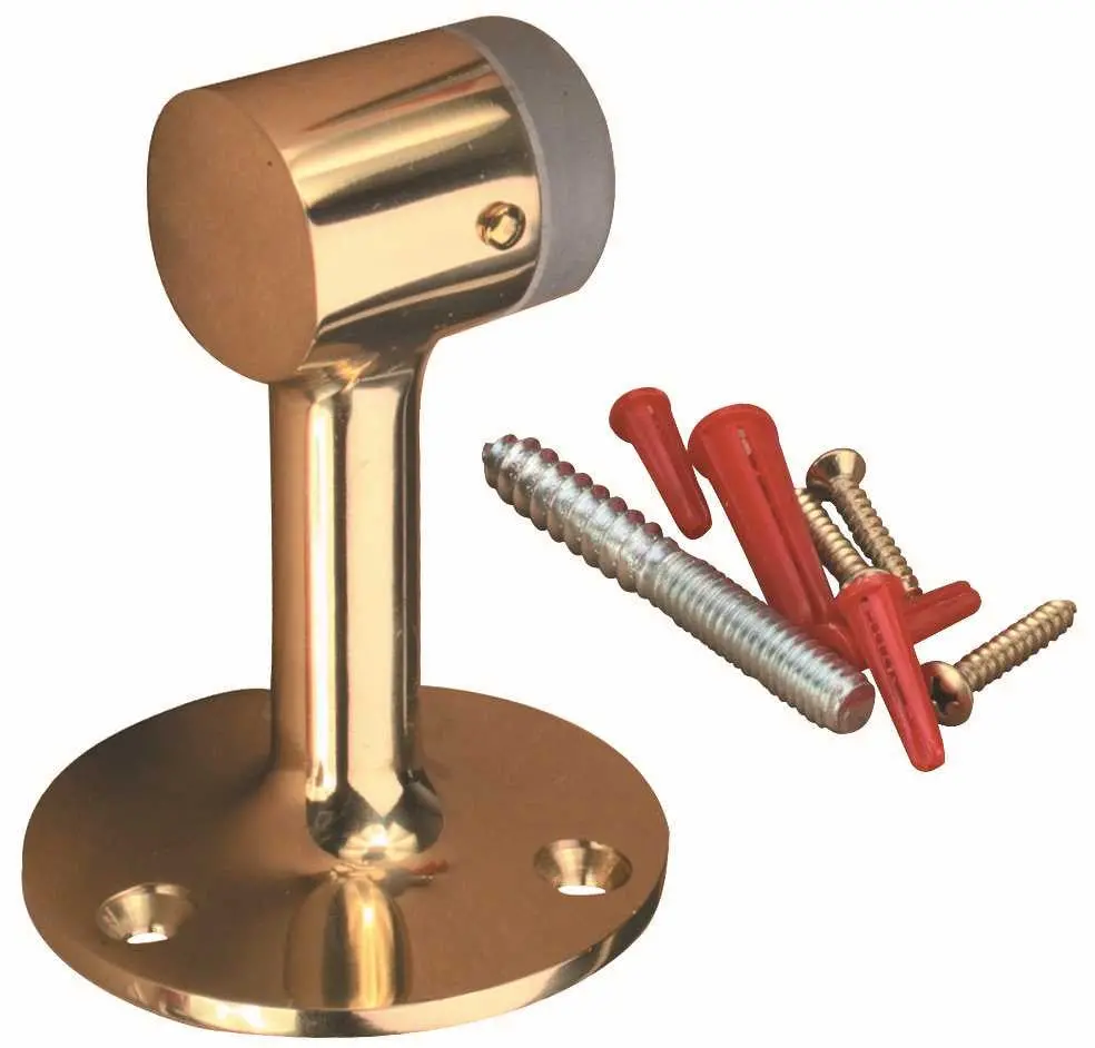 Commerical Floor Stop, Brass, 3" 1