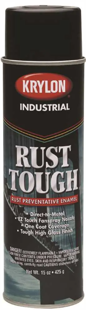 Krylon Rust Tough Spray Paint 15 Oz Flat Black 1