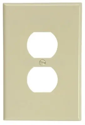 Jumbo Duplex Plate 1 Gang Ivory 1
